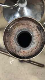 You can see how the bearing made the hole oval.