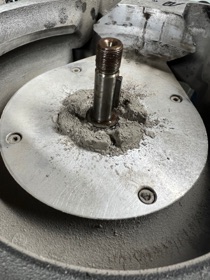 Motor bearing and seal had worn.