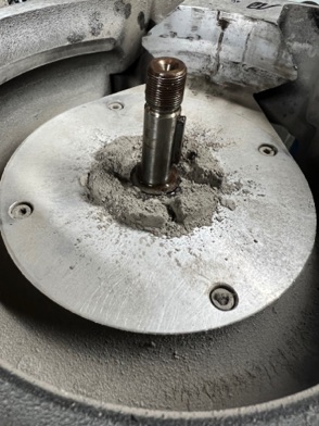 Motor bearing and seal had worn.